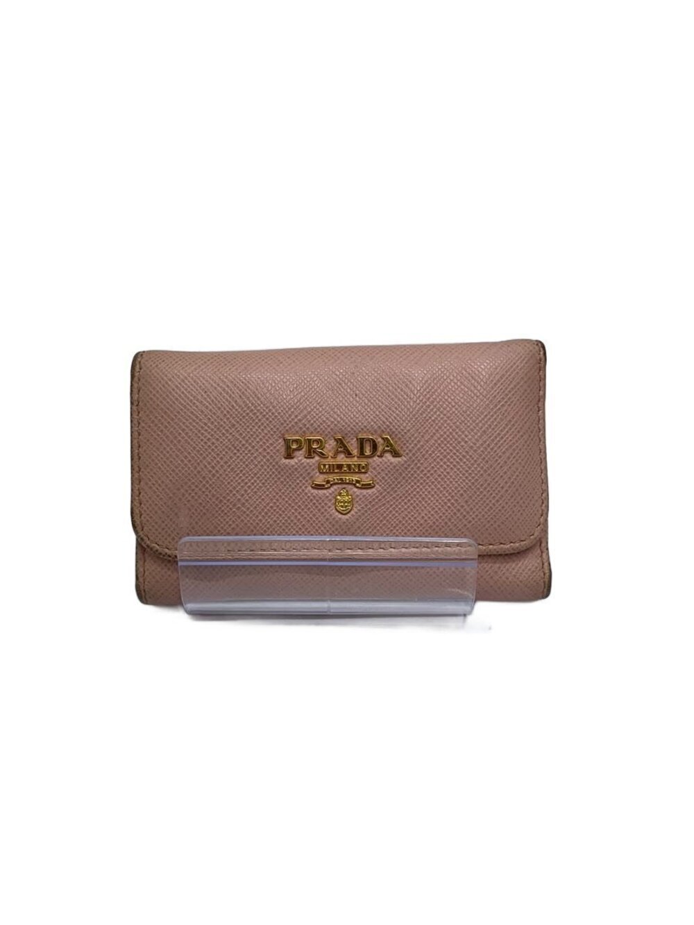 Prada Key Case Wallet Leather Pink